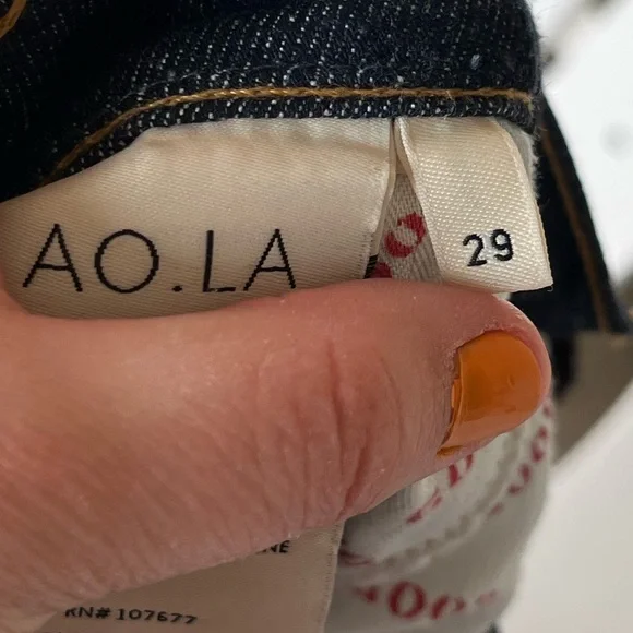 AO.LA by Alice and Olivia good high rise button fly denim jeans